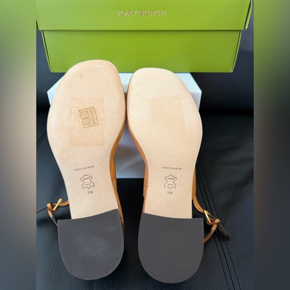 ELEANOR HEEL SANDAL 55MM VACHETTA LEATHER SIZE 7 BROWN NIB - Picture 6 of 7